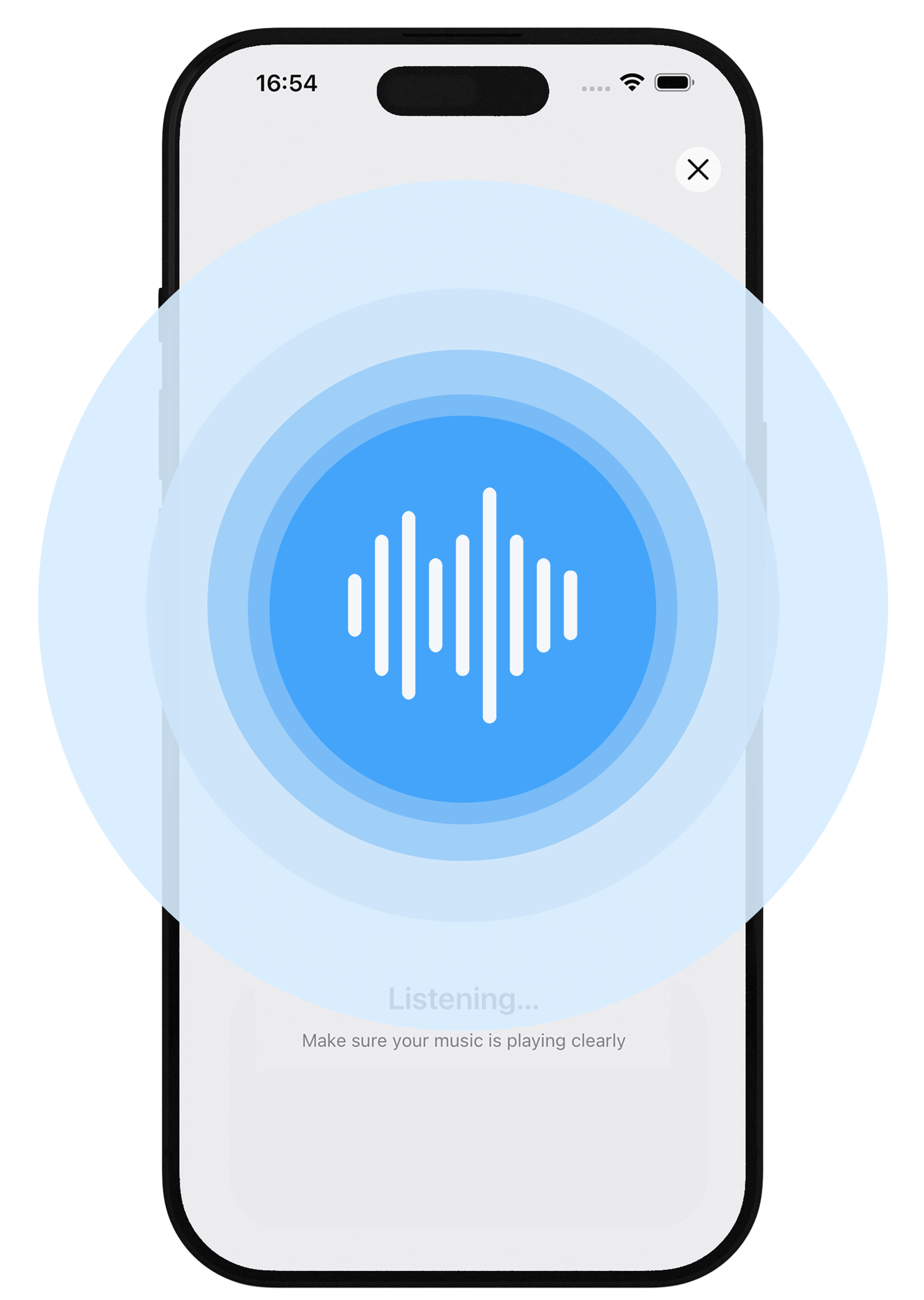 Song recognition screen